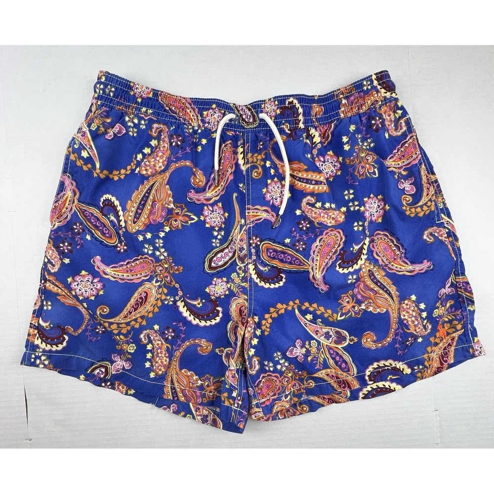 POLO RALPH LAUREN Swim Trunk Board Shorts Paisley AOP Mens XL